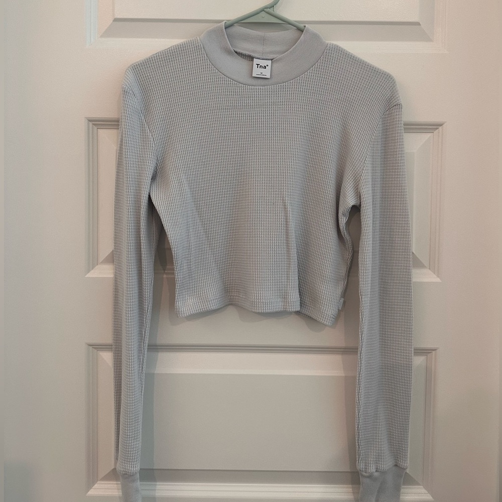 TNA Waffle Cropped Long Sleeve